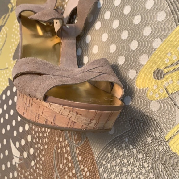 Michael Kors Suede Strapped Wedges 7.5-8 in Size - Picture 11 of 16